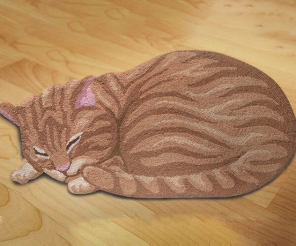 cat shaped throw rug