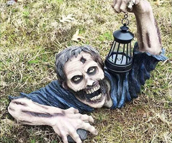 crawling zombie lamp prop