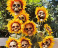 sunflower skull ornaments trabypham