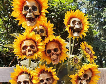 sunflower skull ornaments trabypham